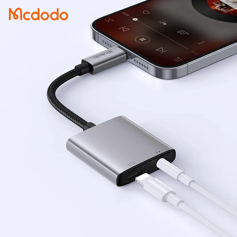 Mcdodo iPhone To DC3.5mm /For iPhone Aux Audio Adapter OTG Earphone Converter - Image 1 of 4