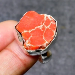 Red Sea Sediment Jasper Gemstone 925 Sterling Silver Jewelry Ring Size 7.5 - Picture 1 of 2