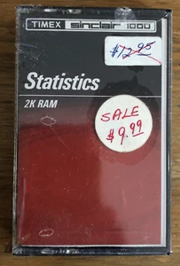 Timex Sinclair 1000 STATISTICS 16k RAM Cassette Tape - NEW SEALED - Picture 1 of 2