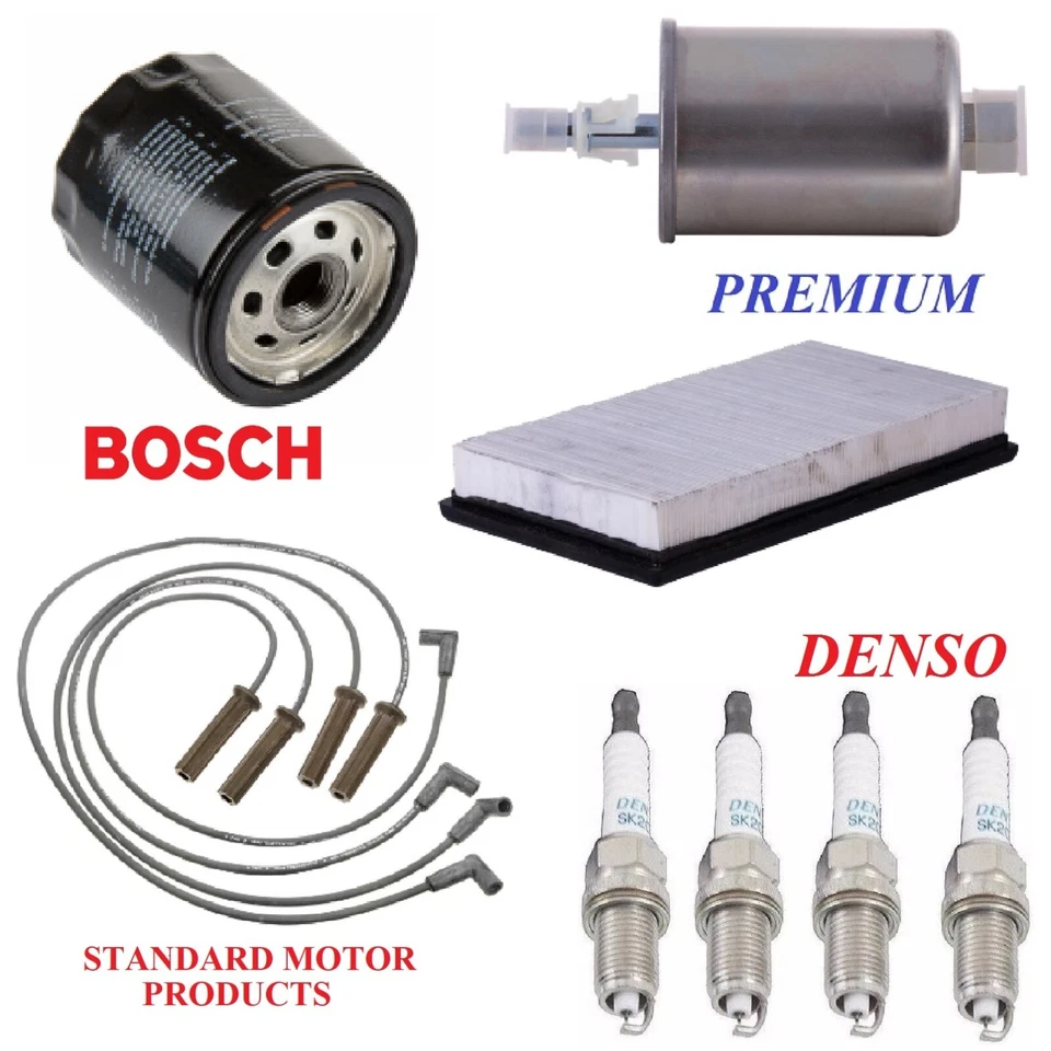 Tune Up Kit Air Oil Fuel Filters Spark Plugs For GMC SONOMA L4; 2.2L 1998-2000 - Image 1 of 1