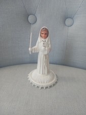 Cake Topper VINTAGE prima comunione DECORAZIONE SOPRA TORTA Statuina plastica