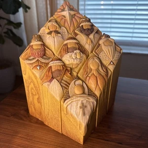 2009 ENESCO Pillar Of Heaven Nativity Bible Verses By Kim Lawrence 9 Pc Set FLAW - Picture 1 of 9
