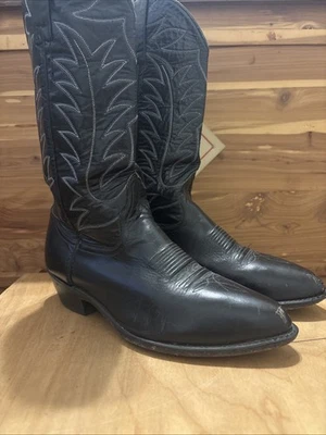 Vintage USA Made Men’s 9.5D Black Leather Western Cowboy Boots Style 3000 - Image 1 of 4