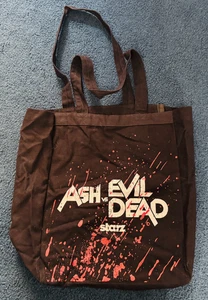 Ash Vs Evil Dead Starz Black Tote Bag Canvas TV Show Promo Bruce Campbell - Picture 1 of 6