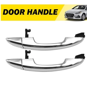 2pcs Front Rear Right Side Outside Outer Door Handle Fit Hyundai Sonata 15-19 - Picture 1 of 10
