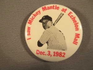 Abrigo I Saw Mickey en Echelon Mall 3 de diciembre de 1982, Pinback - Imagen 1 de 2