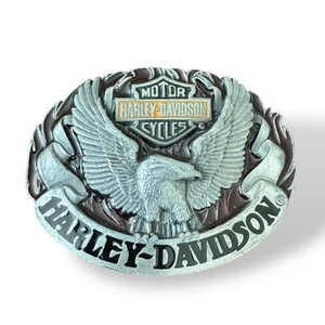 Harley Davidson Harmony Design Eagle Belt Buckle 1992 Made In USA - Picture 1 of 2