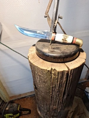 Hen & Rooster HR-5012 Small Bowie Fixed Blade Knife with Leather Sheath - Image 1 of 4