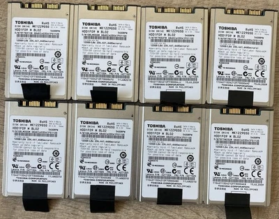 Lot 08 Disques dur 1,8" Toshiba MK1229GSG Mini SATA 120Go 17641h - Photo 1/3