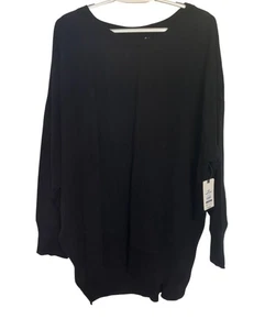 Terra & Sky NUEVO CON ETIQUETAS Talla Grande 3X Sudadera Negra Manga Larga Pullover Top - Imagen 1 de 8