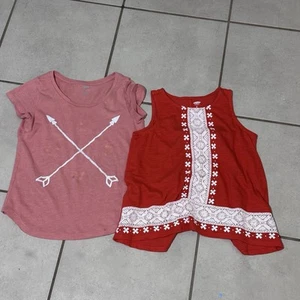 Old Navy Girls kids Orange top blouses size M (8) - Picture 1 of 6