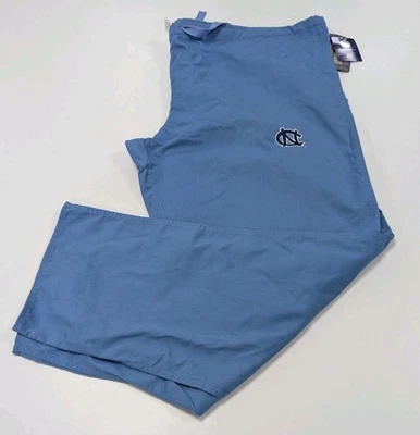 North Carolina Tarheels UNC Logo Scrub Pants Light Blue Sz 2XL NWT - Image 1 of 4