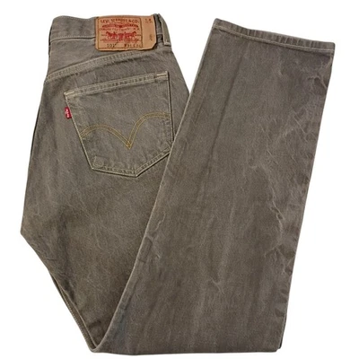 VTG Levis 501 Jeans Mens 34x34 (33x32) Straight Button Fly Gray Denim Classic - Image 1 of 4