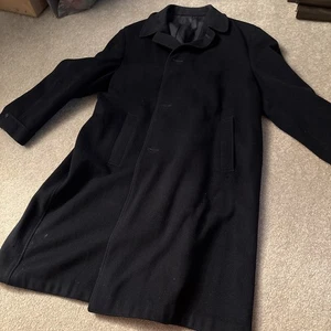 Vintage Damen schwarzer Wollmantel von Hamilton Park Kleidung ca. XXL - Bild 1 von 14