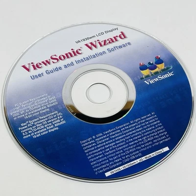 ViewSonic Wizard VA1930wm LCD Display User Guide & Installation Software CD - Image 1 of 2