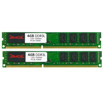 Memoria RAM DDR3L 8GB Kit (2x4GB) 1333MHz PC3L-10600 1.35V per PC Fisso Desktop - Immagine 1 di 3