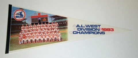 1983 Chicago White Sox AL Western Division Champs PHOTO pennant Fisk Baines Hoyt Cover