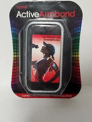 Tzumi ActiveArmband Comfort/Stay Fit for iPhone 5 & Other Smartphones Black New - Image 1 of 4