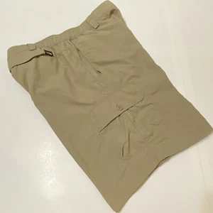 The North Face Mens Large Cargo Shorts Tan Outdoors Hiking Fishing Nylon - Picture 1 of 13