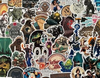 Bioshock Sticker Pack - 25/50 Stickers - Vinyl Decal Infinite Big Daddy Plasmid