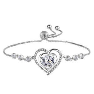Pulseras De Plata 925 Joyas Joyeria Moda Para Regalos Mujer Women Wife Bracelet - Picture 1 of 5