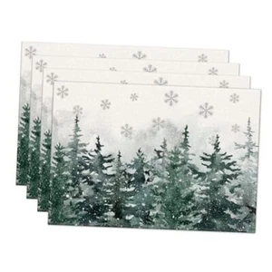 Christmas Placemats Set of 4, 12x18 Inch Pine Trees with 12x18inch(Pine Trees) - Picture 1 of 7