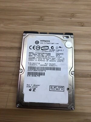 Hitachi HTS541640J9SA00 40GB SATA 5400RPM 15p Hard Disk Drive HDD 2.5" X 9.5mm - Image 1 of 4
