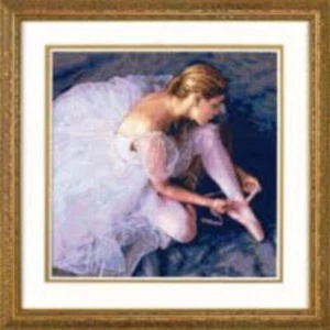 Diy Needlepoint Cross Stitch "The Beauty Of A Ballerina". Embroidery Kit - Picture 1 of 1