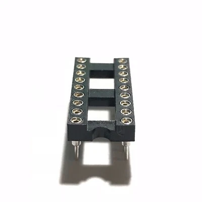 JURIED ENGINEERING, LLC 10PCS IC Sockets DIP-18 Machined Round Contact Pins Holes 2.54mm DIP18 DIP 18