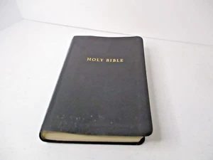 Hand Size Giant Print Reference Edit Bible KJV Bonded Leather Black Red Letter - Imagen 1 de 10