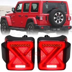 For Jeep Wrangler JL 2018-23 LED Tail Light Assembly Brake Lamp W/ Dynamic Turn - Picture 1 of 14