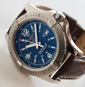 BREITLING mens watch, A74388 COLT 44mm, BLUE dial, 200m diver, WOW! - Picture 1 of 8