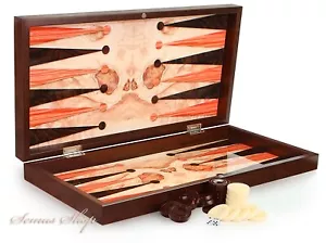 Wunderschöne HOLZ BACKGAMMON TAVLA XXL Eschenholz Optik - Bild 1 von 4