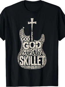 Monster Skillet Christian Guitar Player Worship Music T-Shirt - Picture 1 of 8