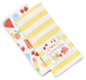 2 DIFFERENT COTTON KITCHEN TOWELS(15"x25")SUMMER FRUITS, SWEET SUNSHINE,Brisbane - Picture 1 of 1