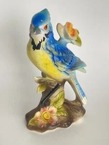 Ceramic Blue Yellow Bird Mid-Century Modern Pottery Japan Rossini - Picture 1 of 12