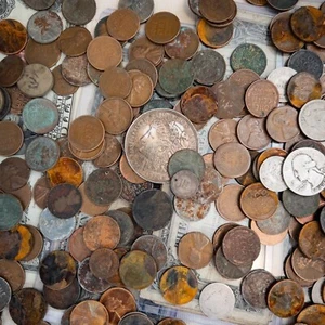 "Junk" Vintage U.S. Coin Grab Bag Mixed Lot | 90% Silver + Wheat Pennies & More - Picture 1 of 5