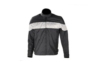 Motorcycle Jacket Lightweight Reflective Stripe, Gray - S,M,L,XL,2XL,3XL,4XL New - Picture 1 of 6