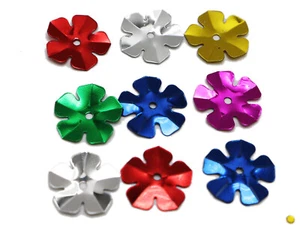 1100 Mixed Color 14mm Cup Flower Loose sequins Paillettes Hole Sewing Wedding - Picture 1 of 6