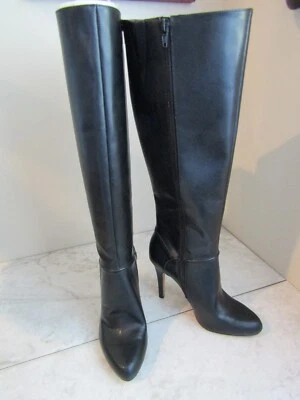 全新带盒 INC 及膝礼服靴黑色侧拉链男式修身高跟鞋女式 7 M 码 — 第 1/4 张图片