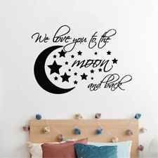Wall Decal Moon and Stars I We Love you to the moon and back nursery Kids Room