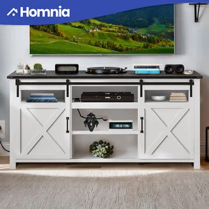 TV Stand Console for 75" TVs With Power Outlet Open Shelves Entertainment Center - Picture 1 of 12