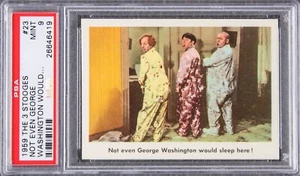 1959 Fleer The 3 Three Stooges PSA 9 MINT Not Even George Washington Card #23 - Picture 1 of 2