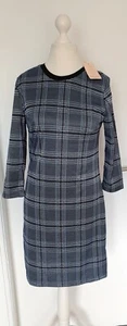 Kleid Stoffkleid Blue Motion blau weiß schwarz kariert Größe S 36 38 neu Etikett - Bild 1 von 12