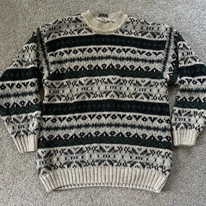 Vtg Abercrombie & Fitch Sweater Mens M Fair Isle The Big Sweater Nordic Knit - Picture 1 of 7