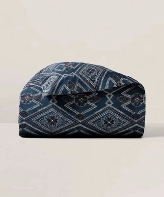 Ralph Lauren Francois Geometric Queen Duvet Cover Navy Blue 100% Cotton NWT Foto 1 de 4