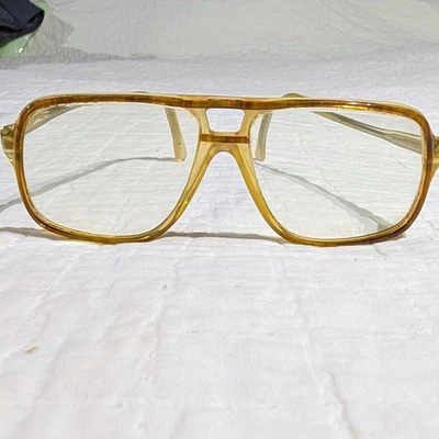 SOLO MARCOS DE GAFAS VINTAGE marrón dorado Steve Urklel **LEER ESTADO** Foto 1 de 4