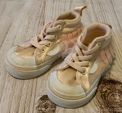 Bailarina Niño Pequeño Talla 3.5 Vans Sk8 Media Cabina Pastel Zapatos Rosa Ballet Volantes Foto 1 de 4