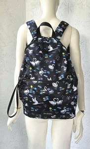 Vera Bradley Embalable Ligero Reactivo Grande Mochila Bolso Lago de los Cisnes Negro - Imagen 1 de 8