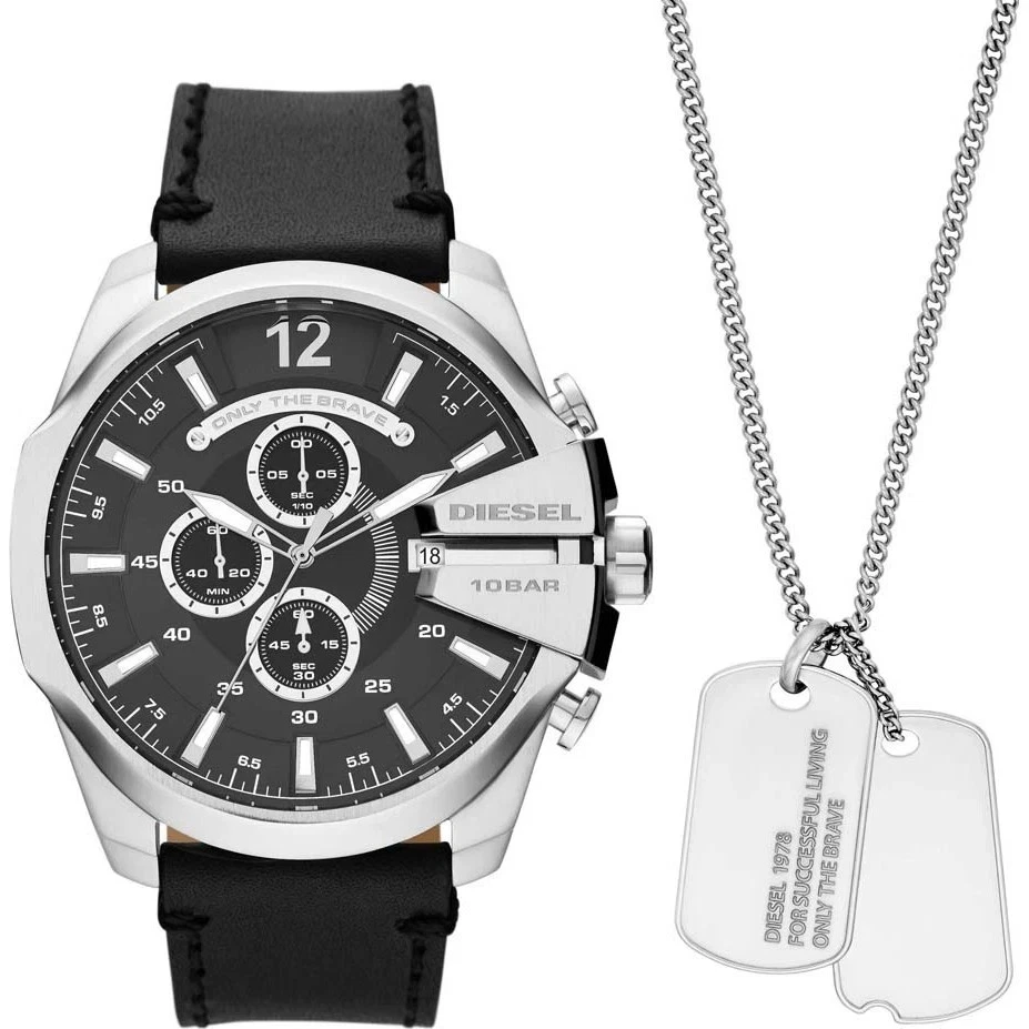 Diesel Hombre Mega Chief Reloj y Collar Set de Regalo DZ4559 Foto 1 de 4